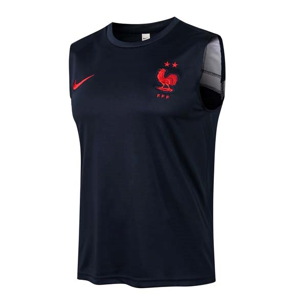 Trikot Frankreich ärmellos 2022 Schwarz